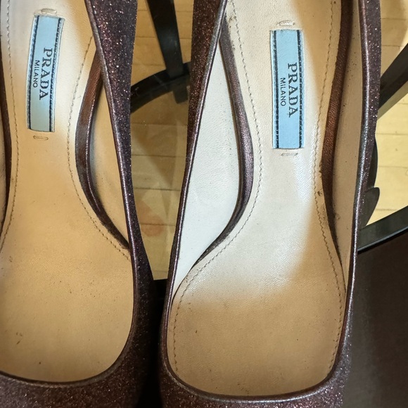 Prada Pumps * Gold * Printed * Pointed-Toes - Picture 2 of 6